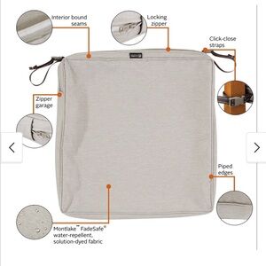 21 x 21  2-pack patio seat cushion cover